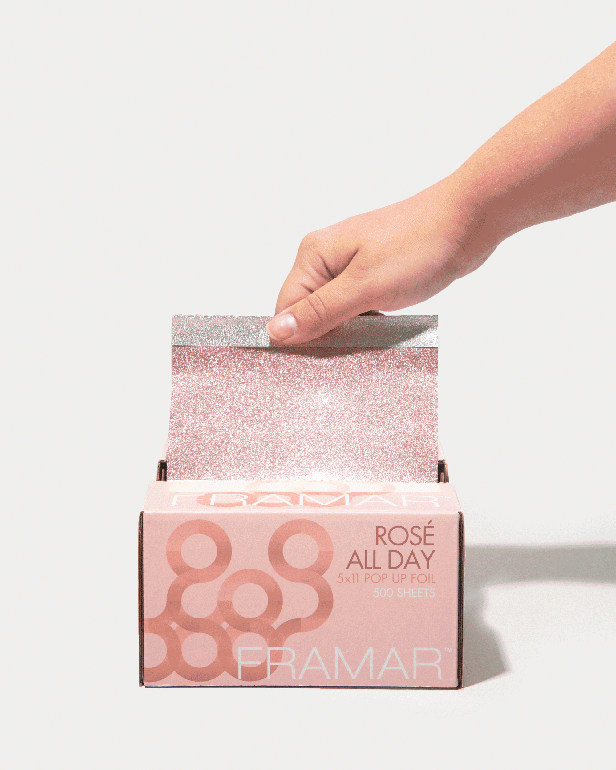 Predrezaný alobal s textúrou Ružový